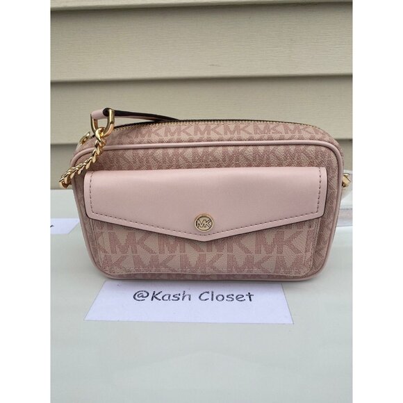 Michael Kors crossbody bag medium pocket camera crossbody bag powder blush multi - Picture 1 of 7